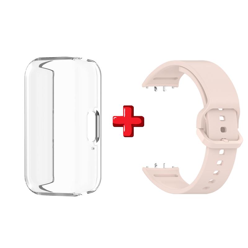 Silicone Strap For Samsung Galaxy Fit 3 Watch Protective Cover Watchband For Samsung Galaxy Fit3 Accessories Bracelet+Case