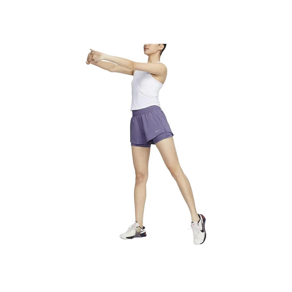 Новые спортивные шорты Nike Dri Fit One женские рассветно-темно-фиолетовые DX6013-509