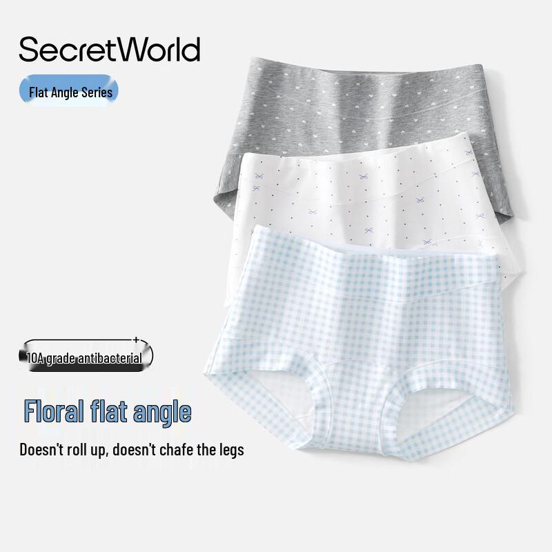 SecretWorld Women's Seamless Antibacterial Cotton Boxer Briefs