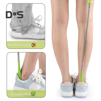 Телескопический рожок для обуви из нержавеющей стали с противоскользящей ручкой для пожилых мужчин, женщин, детей, повседневные спортивные туфли, помощник, подъемник для обуви, аксессуары для обуви