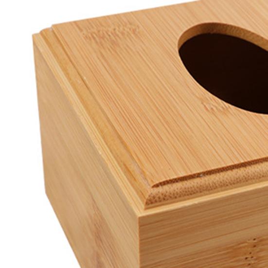 Коробка для салфеток, экологически чистый прочный бамбуковый прямоугольный держатель для хранения салфеток для дома