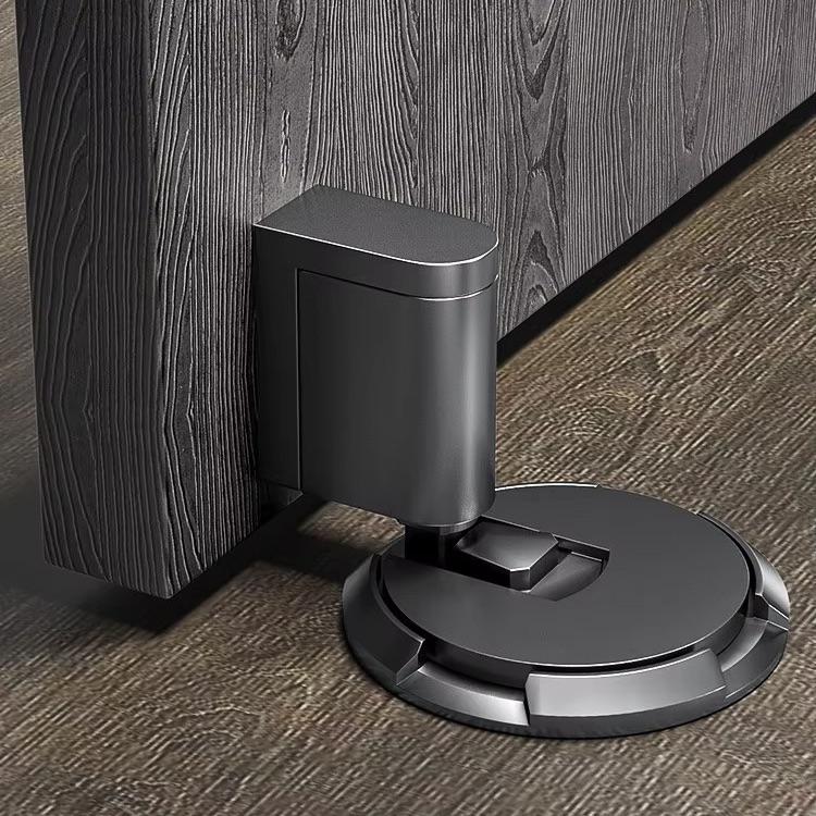 Professional Zinc Alloy Mechanical Modern Minimalism Buffer Mute Ground Suction Door Stopper Commercial Office