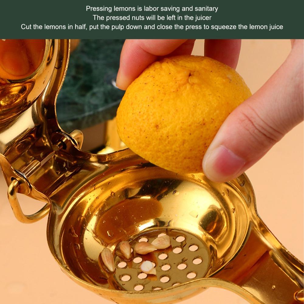 Stainless Steel Lemon Squeezer Gold Fruit Juicer Kitchen Tool Citrus Juicer Lemons/Limes/Oranges