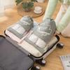 5pcs Shoes Storage Bag Closet Organizer Non-woven Travel Portable Bag Waterproof Pocket Clothing Classified Hanging Bag