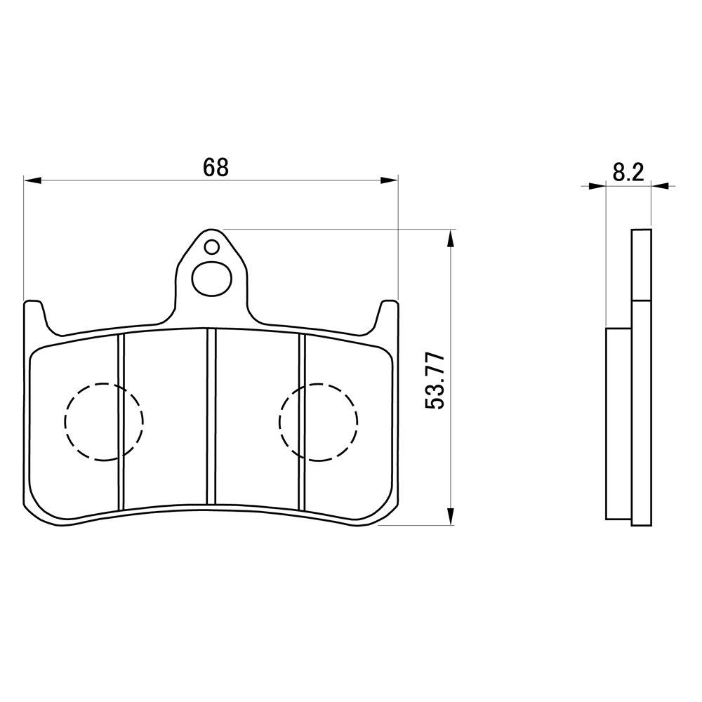 Тормозная колодка мотоцикла Daytona красная VFR400R Hornet 250 передняя 79785 резьба 10 (Полуметаллическая накладка) (89-93) (96-07) NSR250R-SE/SP (90-99) и т.д. Нет.