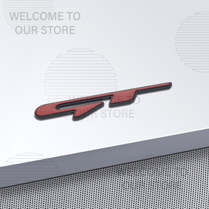 Car Decor Metal GT Line Lettering Front Grille Emblem 3D Sticker For Kia Kona Stonic Sorento Optima K5 Morning Rear Trunk Decals pgncs50