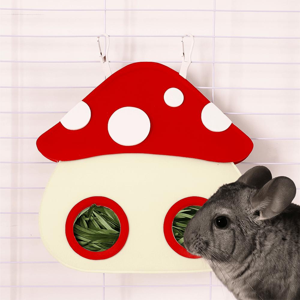 Large Capacity Guinea Pig Hay Feeder Hanging Hanging Grass Feeding Bag for Rabbit Chinchillas Rats