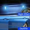 4Pcs Auto Alarm Decal Anti-Collision Car Reflective Strips Door Sticker Safety Warning