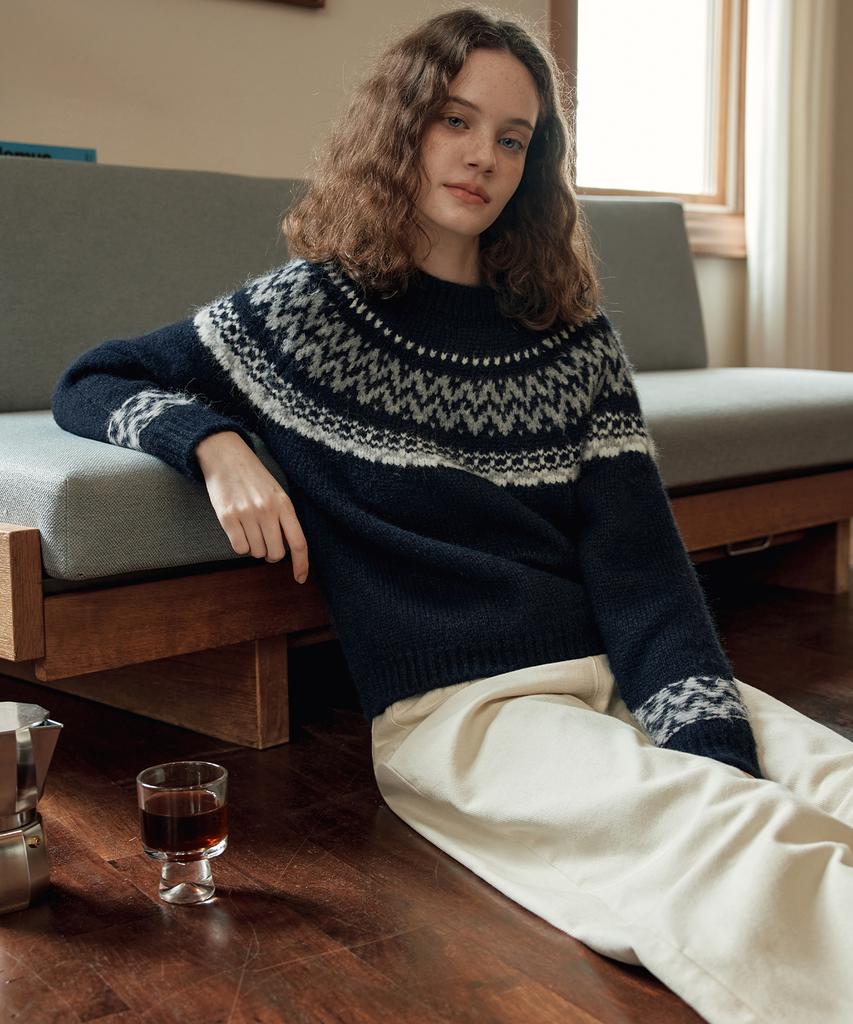 ZEROSTREET [2 Colors] Nordic Wool Sweater