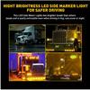 8PCS LED Side Marker Lights Trailer Lighting Lamp 12-24V 4LED Caravan Clearance Indicator Side Lights Beacon Lamp for Car Truck