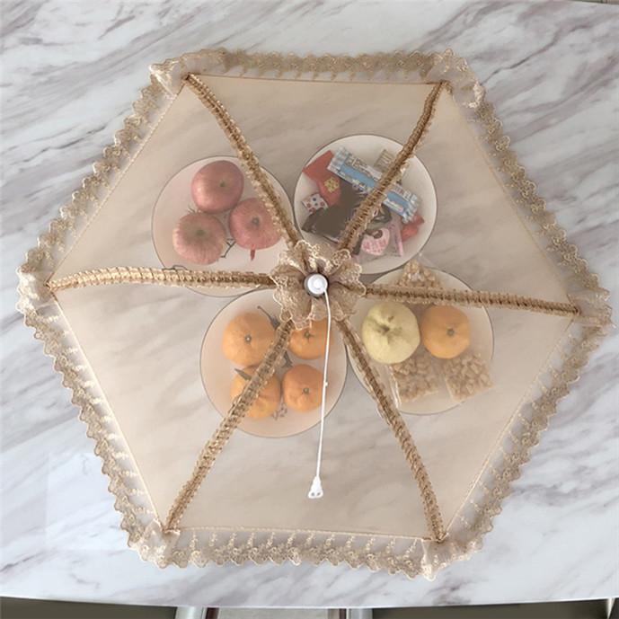 Portable Umbrella Style Food Covers Anti Fly Mosquito Meal Cover Lace Table Cover Gadgets Accessories