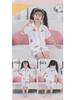 Пижамные комплекты Cross-border Summer Cloud Cotton Cartoon для девочек — топы с короткими рукавами и шорты для детей среднего и старшего возраста.