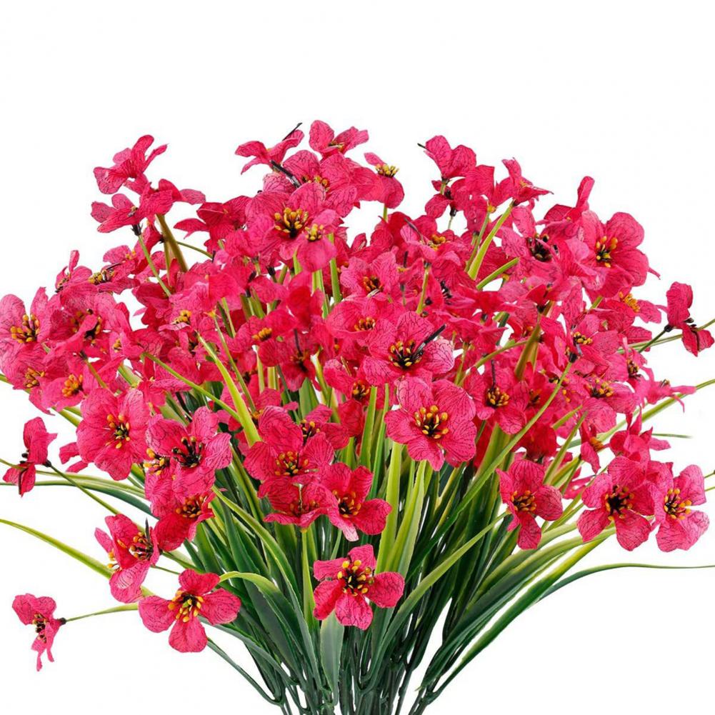 Vibrant Artificial Plants UV Resistant Artificial Flowers Realistic No Fade Faux Plants for Home Window Box Porch Decoration