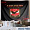 Custom Name Al Ahly Fc Crest Design Printed Tapestry, for Bedroom,Livingroom, Dormitory, Large Wall Decor, Fabric Decor Fan Birthday Gifts