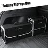 TUON5 Car Trunk Large Anti Slip Compartment Storage Box Folding Organizer Tool Stickers For Mercedes Benz GLE GLC A B C E Class W176