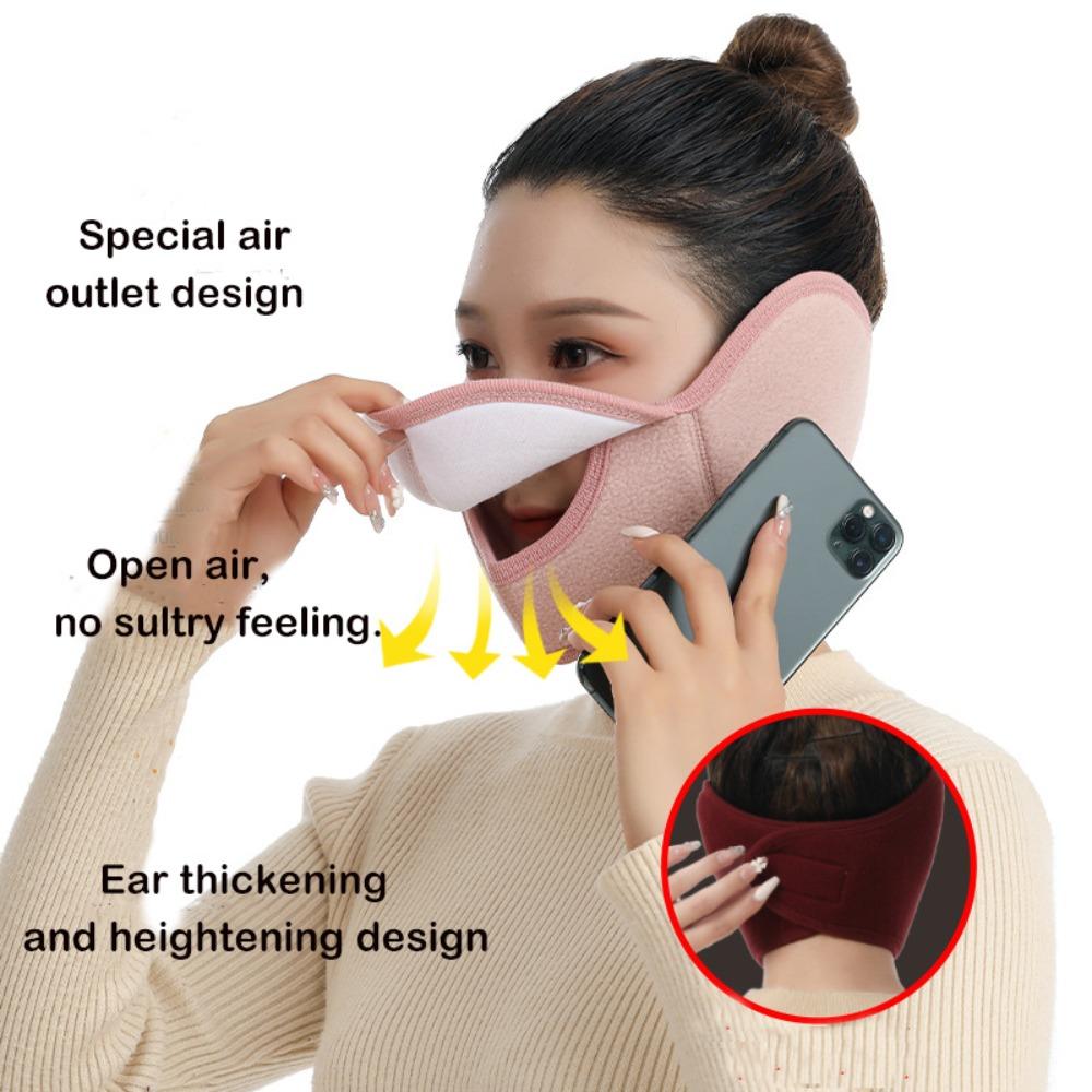 Сохраняющая тепло маска для катания Дышащая ветрозащитная маска Модная защита ушей Наушники Зима