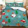 Santa Claus Bed Three-Piece Set, Digital Print Quilt Cover Sheet Set