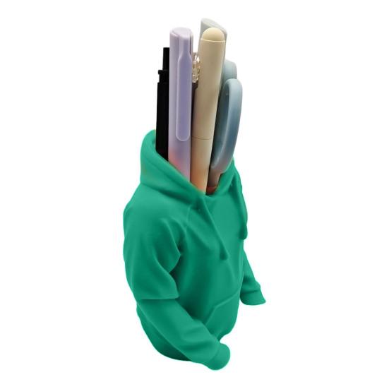 Креативный держатель для ручек Уникальный дизайн толстовки 3D-печатный настольный органайзер для ручек, карандашей, линеек, ножниц Просторное настольное хранение Офис, Школа