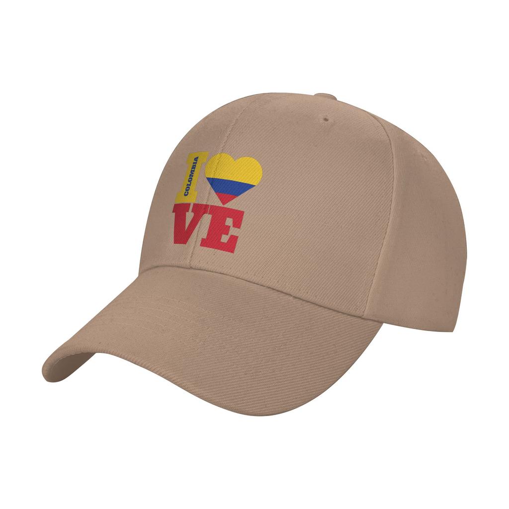 I Love Colombia Baseball Cap Stylish Unisex Adult Hip Hop Hats Sun Visor Design Hiking Fishing Baseball Caps Birthday Present