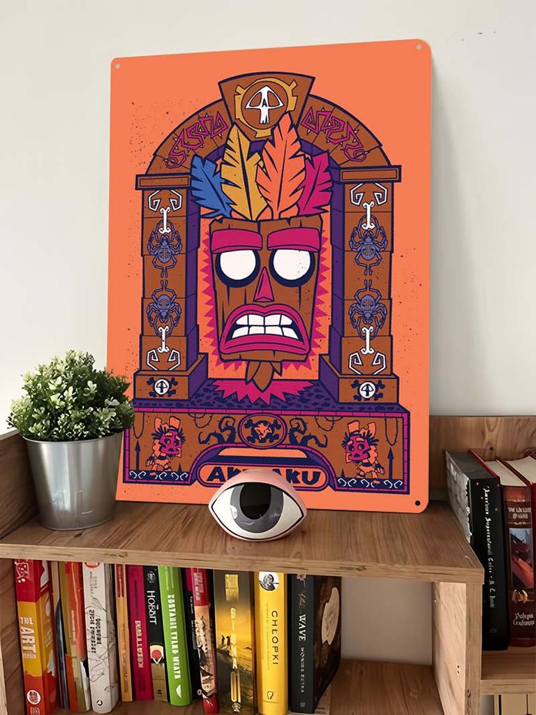 Постеры Crash Bandicoot Классическая игра Металлические таблички Настенное искусство Мурал На заказ Жестяные таблички для геймеров Украшение игровой комнаты Ретро