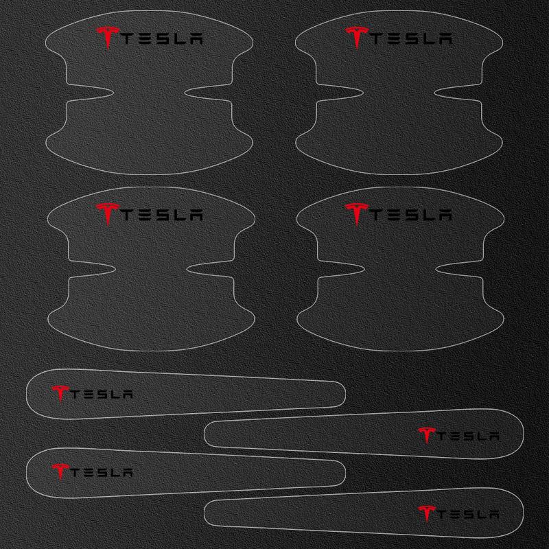 8 шт. Прозрачная защитная наклейка на чашу ручки двери автомобиля от царапин для Tesla Model 3 S X Y Style Roadster Invader Coil Mod WYE K80