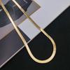 925 Silver 18k Gold 4mm Chain Necklace For Women Luxury Jewelry Wedding Gift Choker Clavicle Gift
