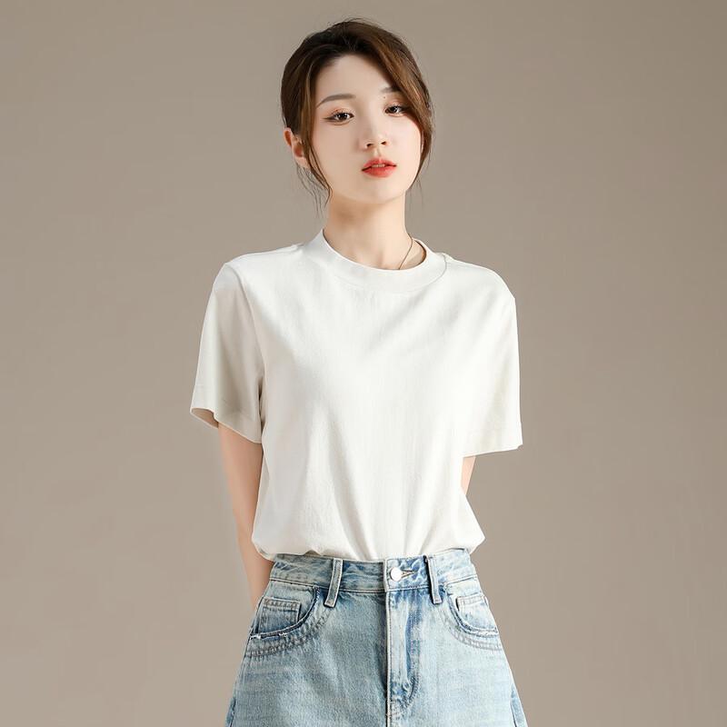 RAIN.CUN Women's Loose Fit Round Neck Short Sleeve T-shirt