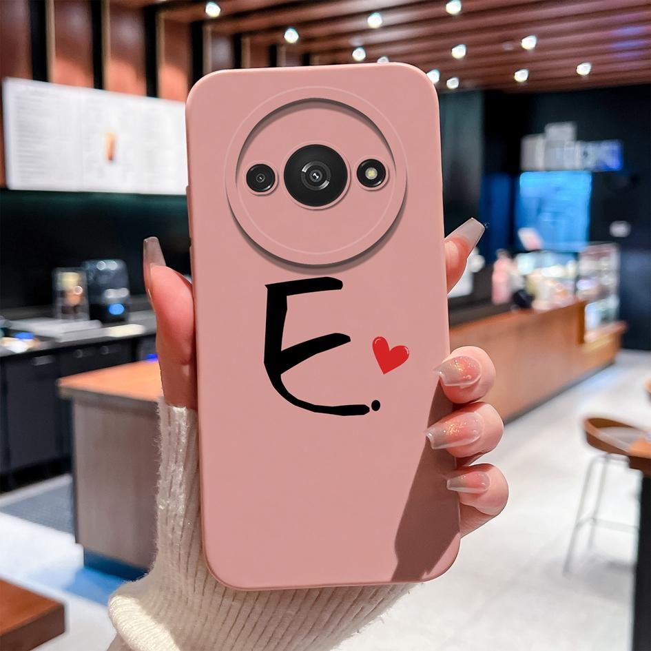 Чехол для телефона Redmi A3 A1 A2 A4 A5 4A 5A 6A Модные простые узоры с буквами AZ Жидкий силиконовый чехол для улучшения защиты объектива для корпуса Redmi