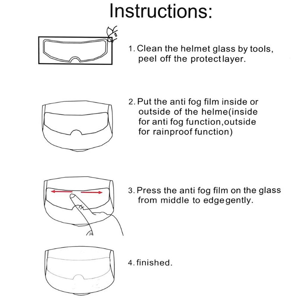 Водонепроницаемая линза MT Helmets Защитная пленка от дождя Пленка для мотоциклетного шлема Мотоциклетный шлем Защита от запотевания