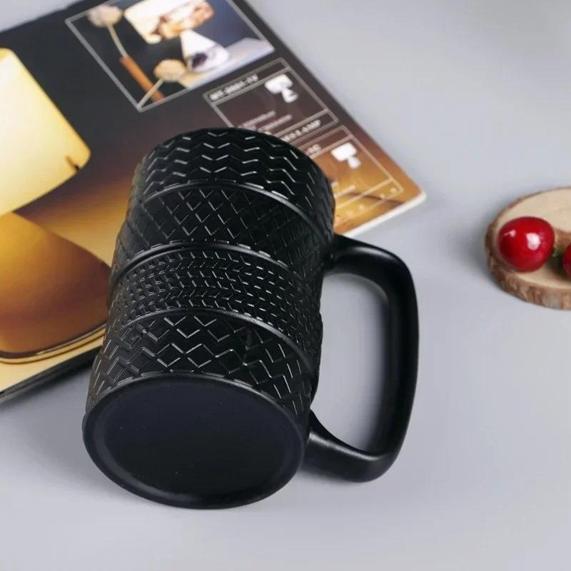500ML Tire Shaped Ceramic Coffee Mug Office Home Espresso Breakfast Milk Mugs Car Lover Creative Novelty Birthday Gift Water Cup