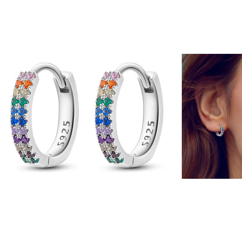 Трендовые новые фиолетовые серьги-кольца в форме буквы U с цирконием серебряного цвета, роскошные серьги для женщин, девушек, женские ювелирные изделия, аксессуары