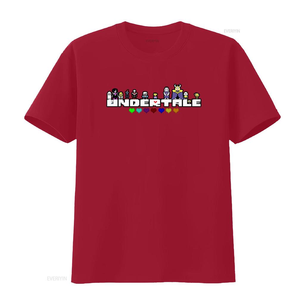 UNDERTALE Все персонажи Логотип RPG Игра Санс Азриэль Папирус Фриск Мужская футболка винтажная Стиранный Топ для повседневной носки Растягивающийся