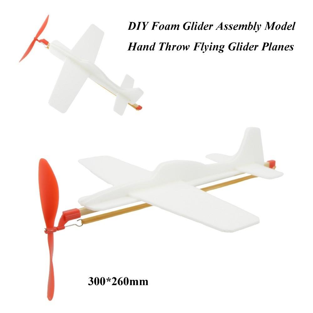 300*260mm DIY Airplane Model Rubber Bands Power Hand Throw Aircraft Toy  for Kids Outdoor