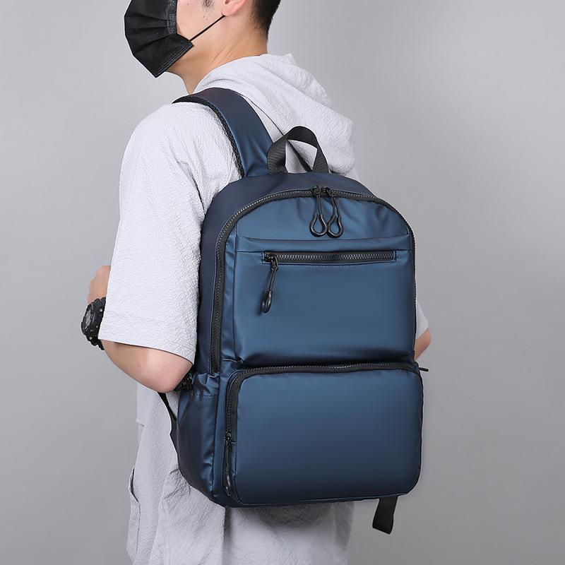 Мужской рюкзак повседневный дорожный сумка для компьютера корейский модный тренд студенческий школьный рюкзак однотонный рюкзак