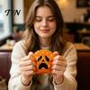 Halloween Classroom Prizes Ghost Bun Stress Ball, Slow Rising Soft TPR Fidget Toy Spooky Sensory for Anxiety Relief, Cute Squeeze in