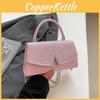 Fashionable Letter V Decoration With Glossy Material Women Chain Crossbody Bag