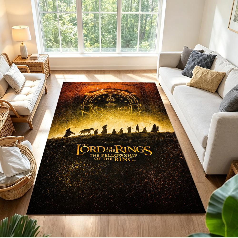 Lord Rings Floor Rug Office Rug Design for Hallway Study room Game Room Dining Room Anti-slip Rug Decorate Offices Perfect Gift for Women/Men