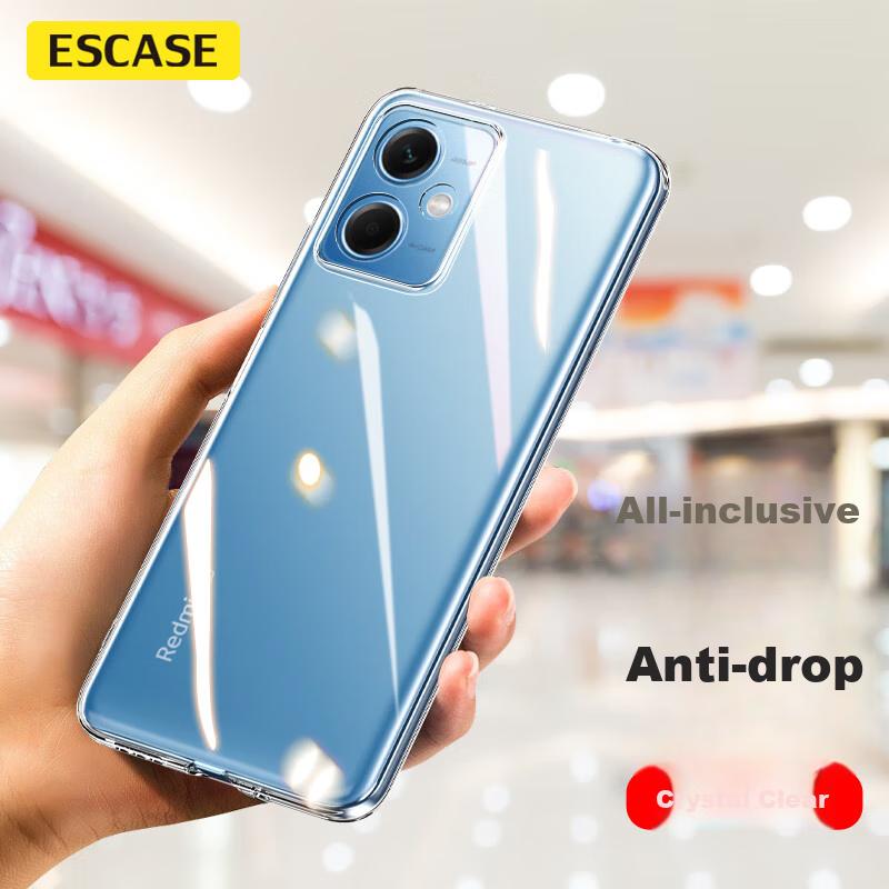 Redmi Note 12 Phone Case, Redmi Note 12 Protective Cover, Shockproof, Transparent, Full Coverage Soft, Ultra-Thin Silicone (With Lanyard Hole)