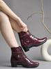 Shoetopia Женские короткие ботильоны на массивном каблуке с нескользящей подошвой, удобные модные ботильоны на щиколотку | Мягкая амортизирующая подошва | Для повседневной носки, вечеринок и зимы