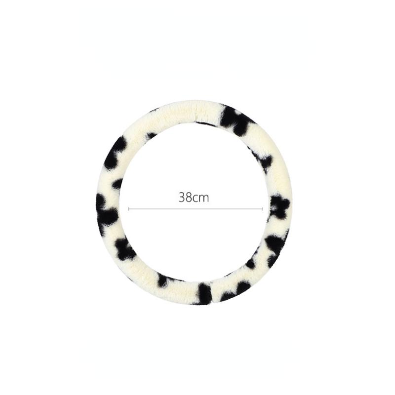 38СМ Зимняя Накидка на Руль Автомобиля Плюшевая Теплая Ворсистая Модная Милая Вещь Аксессуары для Интерьера для Женщин Девушек Женщин-Водителей