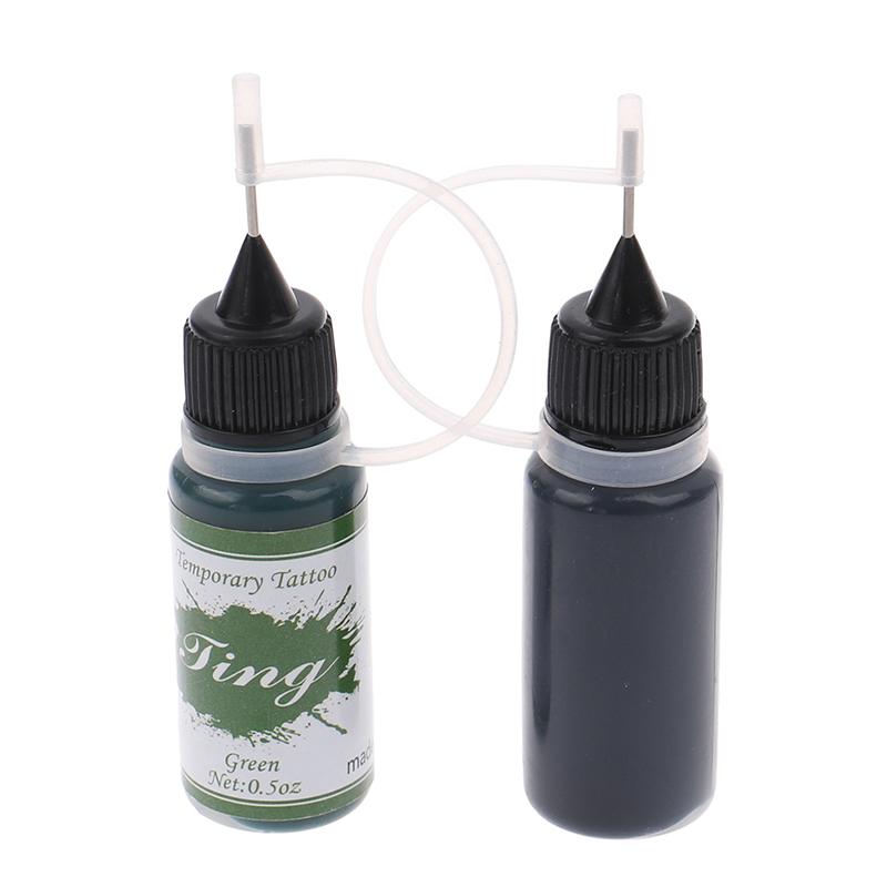 Набор для временных татуировок натуральной хной с аппликатором-конусом - 10 мл, Разноцветные варианты