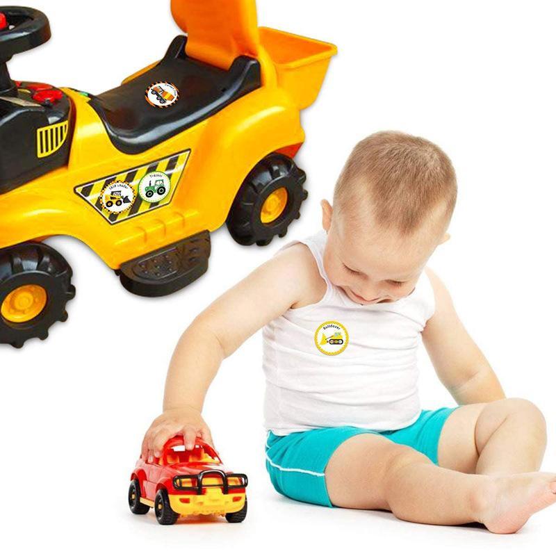 New 500pcs 8 Designs Kids Sticker Train Bus Sticker Cute Transportation Cars for Encouragement Student Children Label