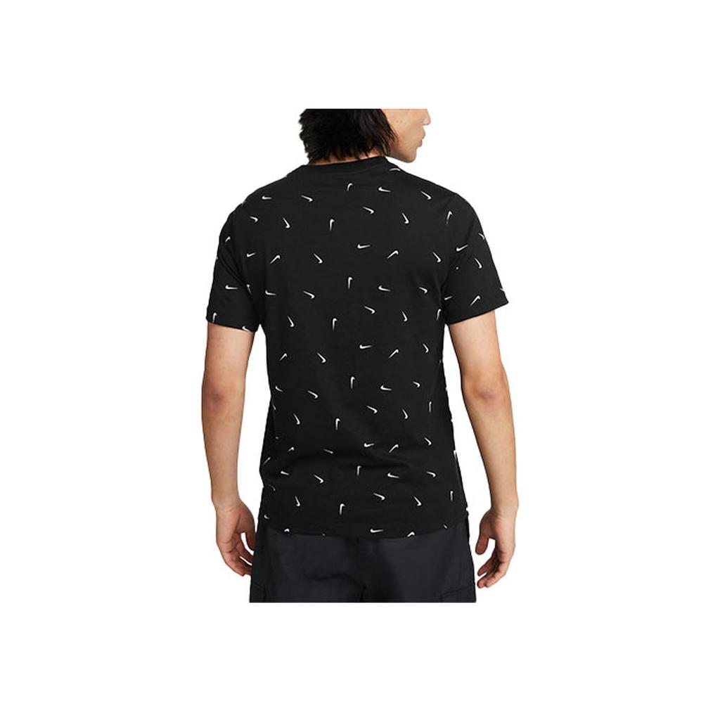 Nike Футболка с круглым вырезом и коротким рукавом с логотипом, мужские топы, черные DR7910-010