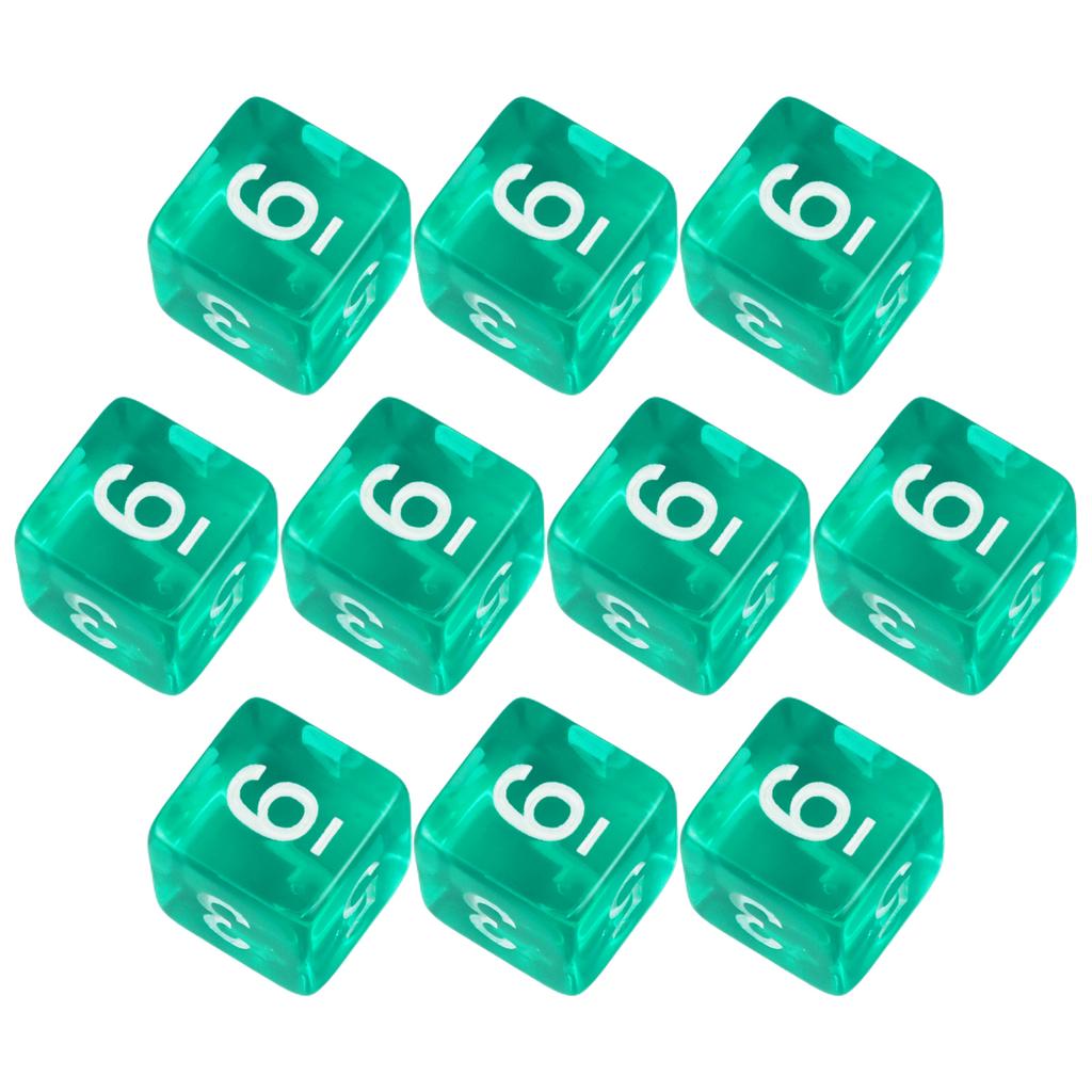 10 шт. D6 Кубики Многогранные Цифровые 1-6 Кубиков для Вечеринки Клуба Развлечений Настольная Игра