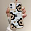 Чехол для телефона с цветком для iPhone 13, чехол для iPhone 15 14 Pro 12 11 Pro Max XR XS X 7 8 Plus SE 2020, противоударный силиконовый мягкий волнистый чехол