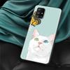 Забавный чехол для телефона с котенком и кошкой для Samsung Galaxy A51 A71 A21S A03s A13 A33 A53 A11 A31 A52 A41 A32 5G A01, черный силиконовый чехол