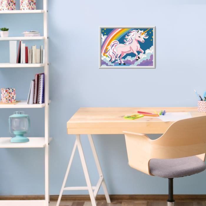 CreArt Kids 18x24cm Licorne Néon, Kit de peinture par numéros Numéro d'Art, Dès 7 ans, 25904, Ravensburger