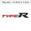 3D Metal Car Front Grille Emblem Badge Decals for Honda Type R Racing Type S Sport Logo Civic Accord CRV HRV CITY CRIDER Pilot