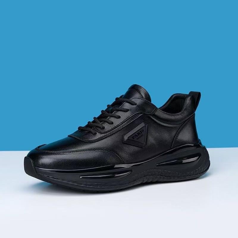 Lightning Black Casual Sneakers For Men With Thick Sole And Eva Insole Perfect For Running And Sports