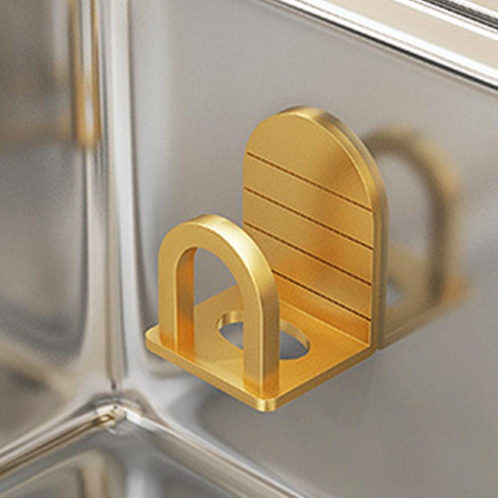 Самоклеящийся держатель для губки для раковины, алюминиевый держатель для хранения губки для кухонной раковины